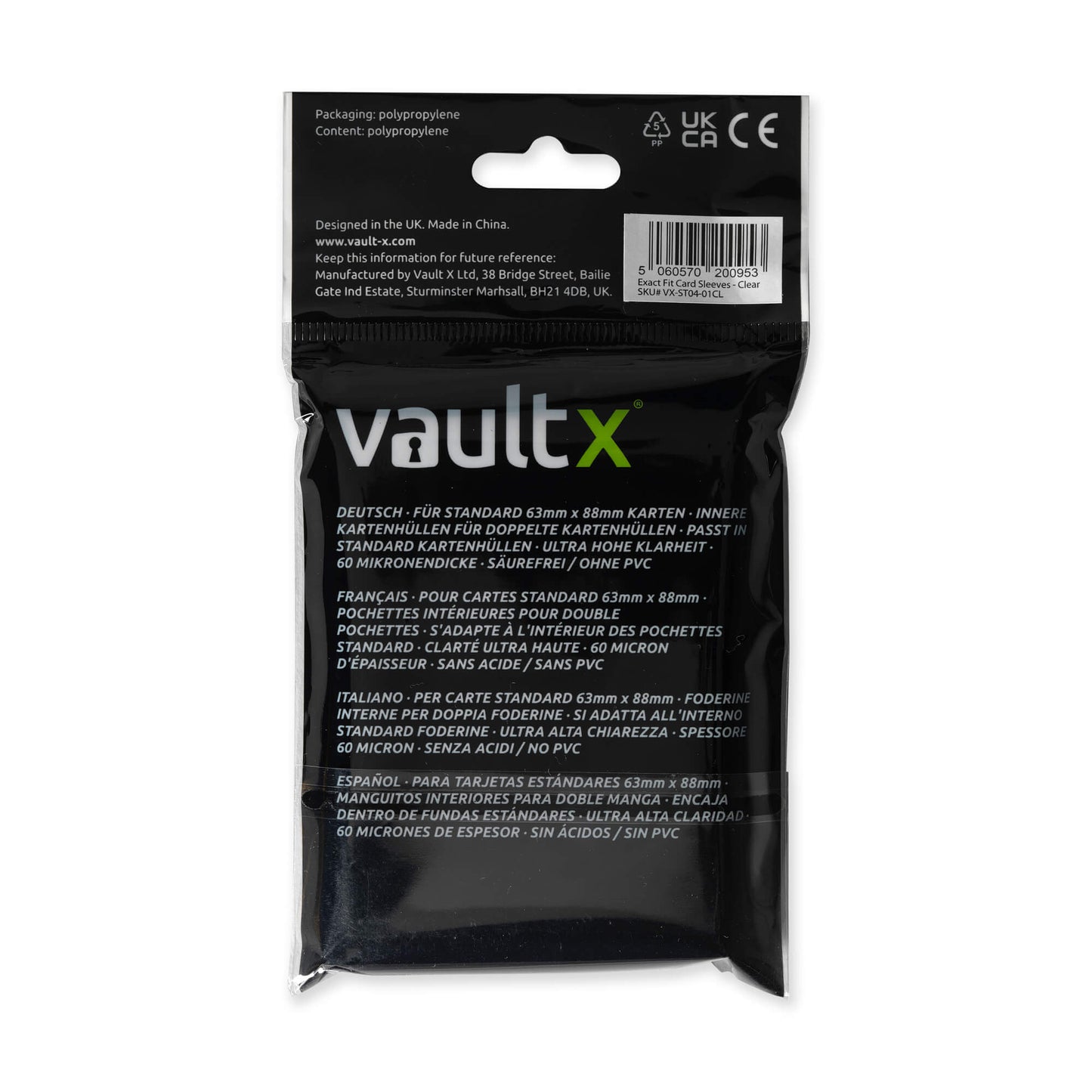 Vault X - Exact Fit Sleeves (100 stuks)