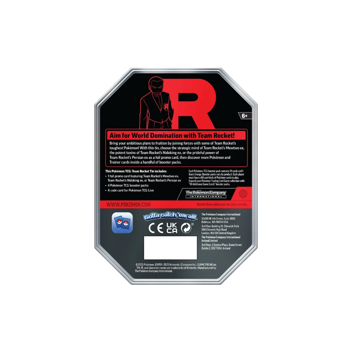 Pokémon - Team Rocket EX Tin