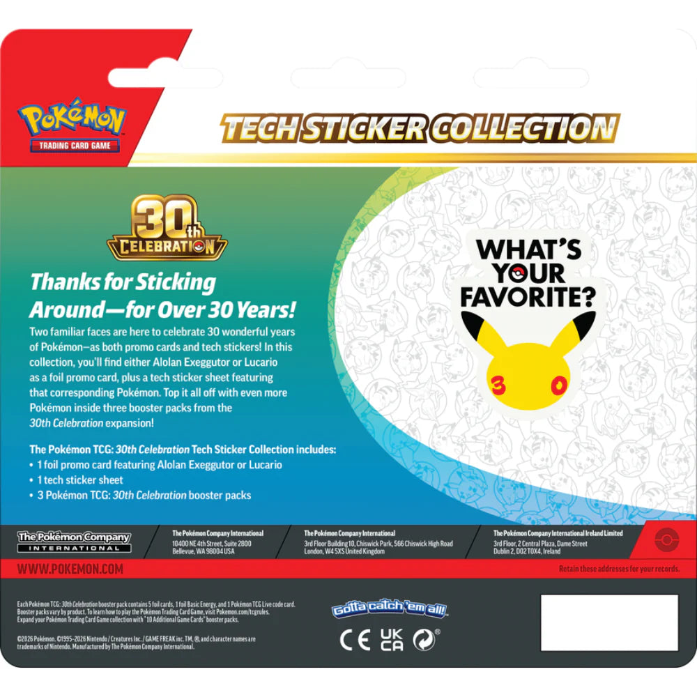 Pokémon - ME05.5 30th Anniversary Tech Sticker Collection